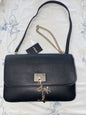 DKNY Women CLEO MEDIUM SHOULDER FLAP BAG CROSSBODY PURSE BLACK  $228  REAR FIND!