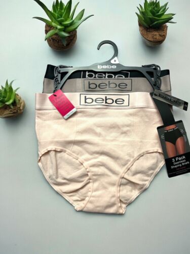 bebe Women’s 3 Pack~Briefs~Firm Control~ Shaping & Seamless~High Waist~ALL SIZES