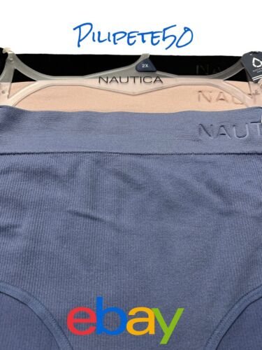 NÁUTICA ~ Women's High Waist NT5387 Underwear Panties Blend Material 3-Pair ~2X