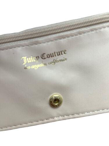 Juicy Couture Bifold Wallet Gold Logo Pretty Bow Flap Card Case w/ Key Ring~CUTE