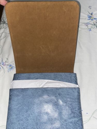 PATRICIA NASH GIRONA NWT BRNTL SAFFLOWER BLUE TOOLED LEATHER XBDY BAG-REAR FIND!
