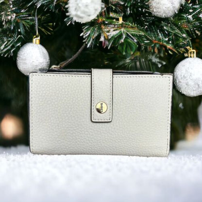 LODIS Coin Purse Bifold Card Wallet Yvory  Genuine Leather-ABSOLUTELY BEAUTIFUL!