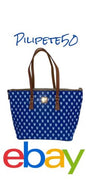 DOONEY & BOURKE New York Mets Zip Top Large Shopper Tote Bag Handbag Blue~UNIQUE
