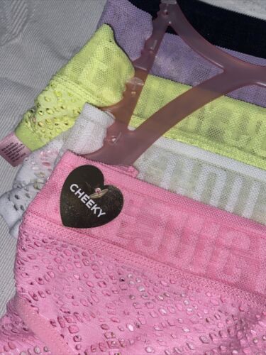 JUICY COUTURE Women’s Intimates Lace Cheeky Underwear Panties Size L 5 Pcs CUTE!