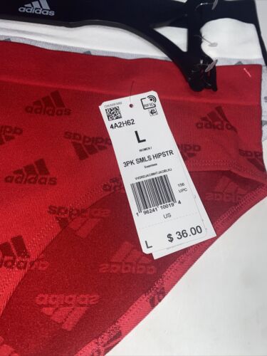 Adidas Women's 3-PK~ Bikini Briefs~ Multicolor~ 4A2H62 (Size L) NWT~MSRP $36