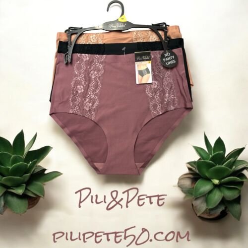 PRIMA VALENTINA 3 Pcs LACE PANTIES  HI-CUT~8052~MULTICOLOR~SEAMLESS MF~MEDIUM