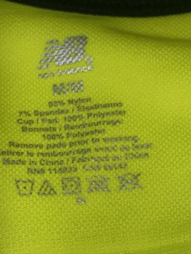 New Balance Medium Impact Sports Bra Style 112013 Green~Yellow Iridescent Sze. M
