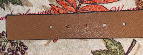 Michael Kors Belt Reversible Black to Luggage (Tan) Leather Gold MK Logo Buckle