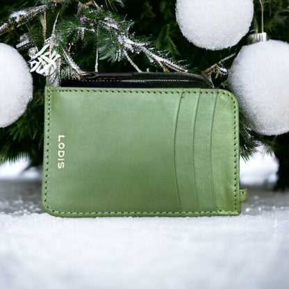 Lodis Wallet~Cardcase~Coin Holder Green Catalina~RFID Protection~Genuine Leather