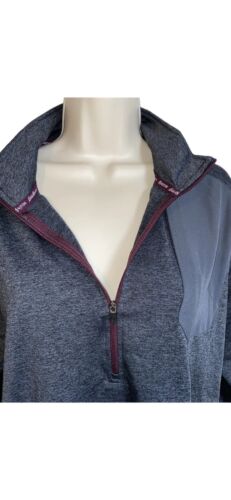 Eddie Bauer Half Zip, Mock Neck Pull Over Shirt  Ebony Medium~Sweater Pullover
