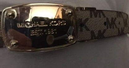 MICHAEL KORS BELT REVERSIBLE SKINNY WITH GOLD BUCKLE