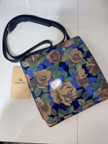 PATRICIA NASH Granada Blue Sky Rose Crossbody Handbag NEW BEAUTIFUL!!