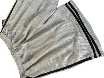 Champion Basketball Shorts Mens~L Gray Mesh~Black Stripes~ Gym NEW