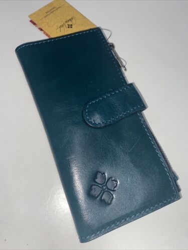 Patricia Nash~Nazari~ BLUE CORAL~P41906-Distress Leather Wallet- Beautiful!! NEW
