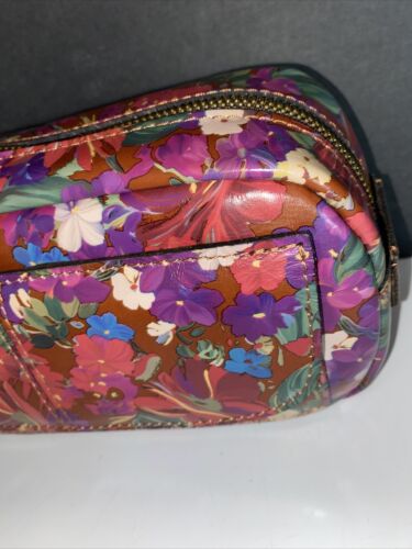 Patricia Nash REMINI LEATHER SUMMER ROSES TRAVEL BAG SMALL POUCH PURSE NWT ITALY