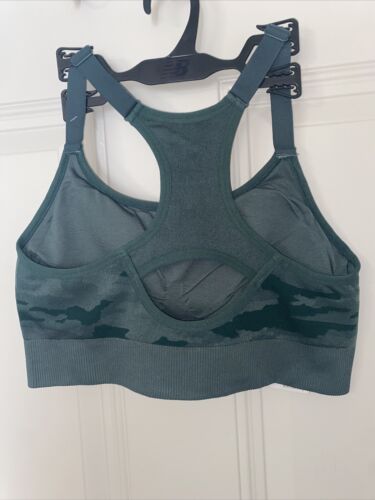 New Balance Medium Impact Sports Bra Style 116718 DARK GREEN  Camouflage Sze XL