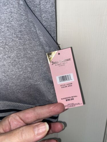 Juicy Couture Intimates Bra & Slip Short Set 3X~Gray/Black Logo~JC6338~2Pack