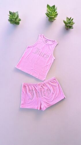 Juicy Couture Sleepwear 2pc Set JC959SP Size XL~ Pink With Rhinestones NWT~SEXY!