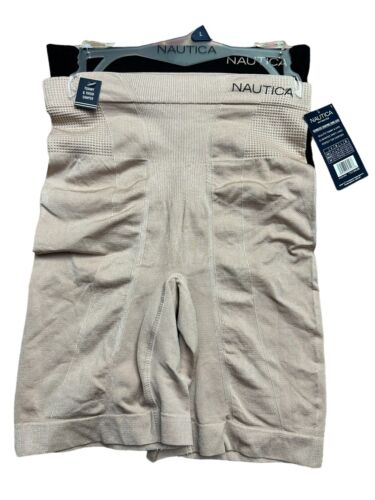 NÁUTICA Shaping Seamless Slip Shorts Size L~2 pair NT4276 ~TAMES YOUR TUMMY!