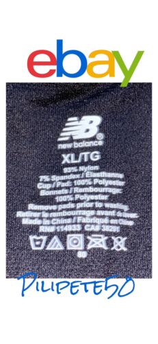 New Balance Medium Impact Sports Bra Style # 112011 BLACK Size XLARGE