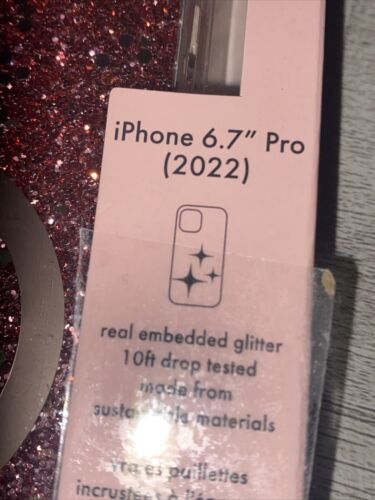 Kate Spade Phone Case iPhone 14 Pro Max  Magsafe Rosy Glitter Beautiful!!