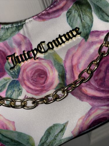JUICY COUTURE GARDEN CREAM CHAINS IN LOVE CROSSBODY BAG WITH AIRPOD CASE POUCH