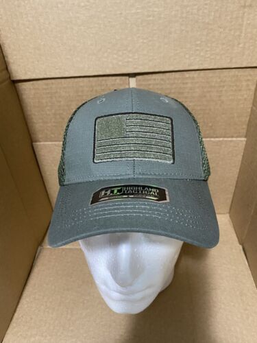 Highland Tactical Hat Khaki Green With American Flag