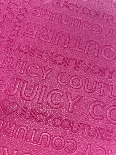 Juicy Couture~Wristlet Raspberry Tart & Gold Studs ~Glam Wristlet~Stamp~CUTE