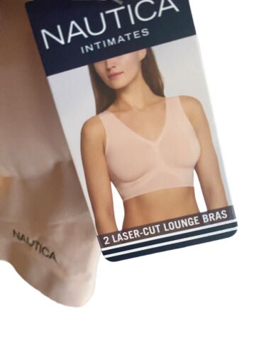 NÁUTICA 2PACK INTIMATES LOUNGE SIZE L BRAS LASER CUT -NT3794 BEAUTIFUL!