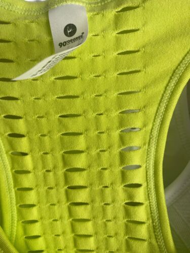 90 Degree By Reflex~Seamless High Octane Perforated~Lime & White Bra Set-2~LARGE