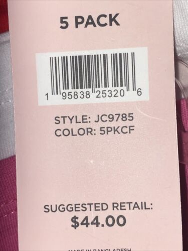 Juicy Couture ~ Women's Boyshort Underwear Panties Cotton Blend 5-Pair (A) ~ L