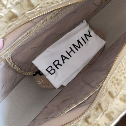 Brahmin Small Bowie Stardust Melbourne  Leather Bag-Double Handle UNIQUE!