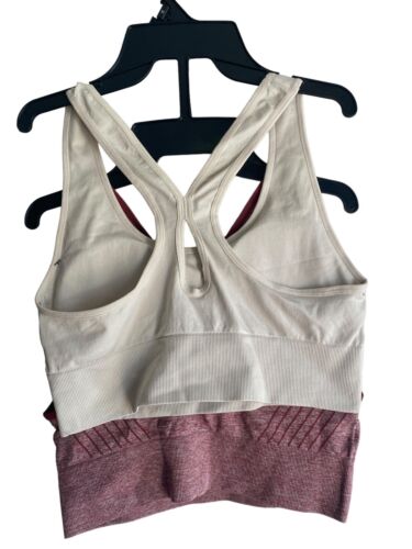 RBX Sport Bras 2 Pack Racer Back~Multicolor~Size Medium~Style: CR4207~REAR FIND!