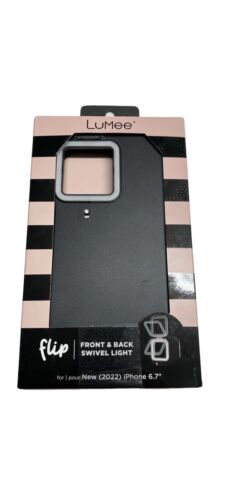 LuMee Flip - iPhone 14 Pro Case - Selfie Phone Cover with 3 Setting LED