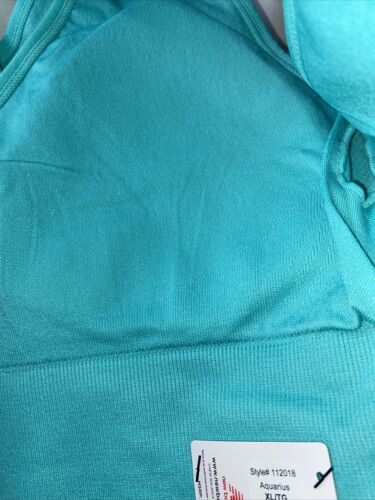 New Balance Medium Impact Sports Bra Style # 112018 AQUARIUS- GREEN Size L