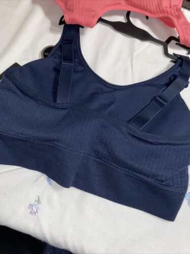 Delta Burke 2-Pack Seamless Bras 1X Soft Comfort Lounge Removable Pads~DB5496
