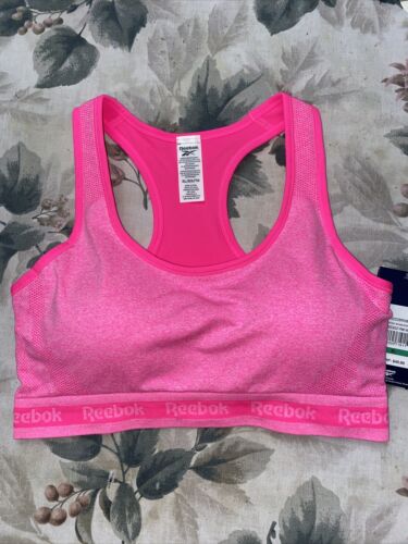 Reebok Sport Seamless Neon Knock￼ Out Pink￼ Bra  XLARGE Retail $40 NEW