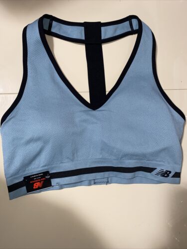 New Balance Medium Impact Sports Bra Style 112016 Smoke Blue Size XXL