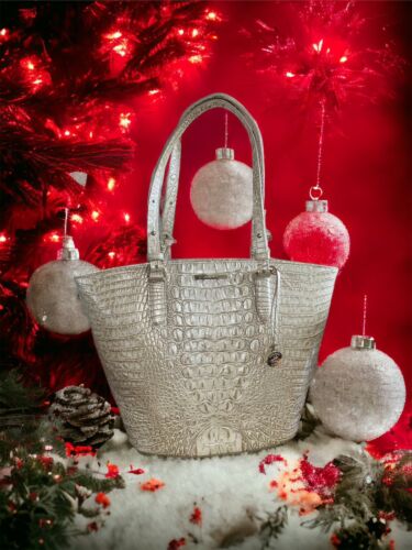 Brahmin Small Bowie Stardust Melbourne  Leather Bag-Double Handle UNIQUE!