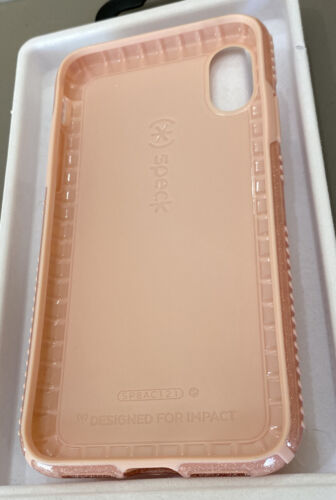 Speck Presidio Phone Case Grip+Glitter  for iPhone X/XS - Pink Drop Tested 10 Ft