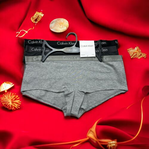 CALVIN KLEIN Women's 3 Pack Boyshort Underwear Panties Sz L~ QP2351X-062  CUTE!￼