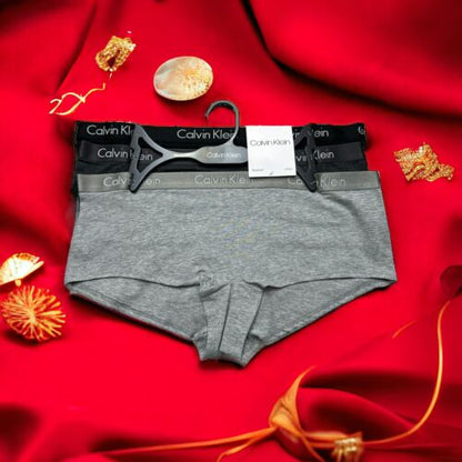 CALVIN KLEIN Women's 3 Pack Boyshort Underwear Panties Sz L~ QP2351X-062  CUTE!￼