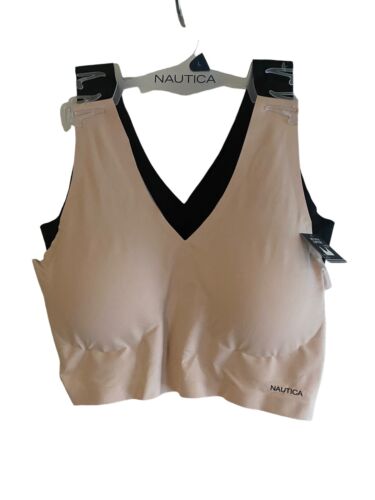 NÁUTICA 2PACK INTIMATES LOUNGE SIZE XL BRAS LASER CUT -NT3794 BEAUTIFUL!