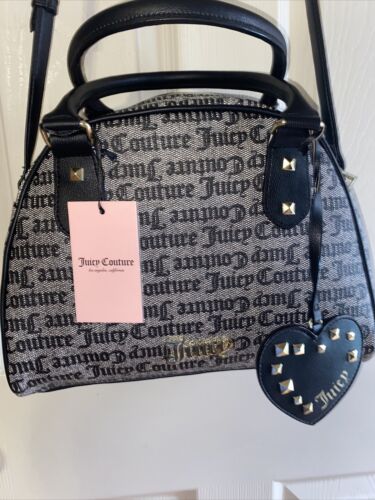 Juicy Couture Gothic Printed Start Us All Out All The Love Satchel Handbag $79
