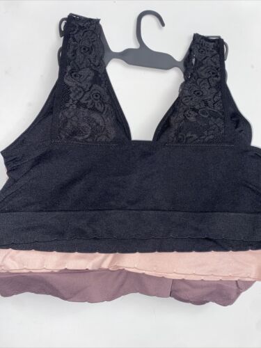 Delta Burke 3-Pack Seamless Bras Size 3X Soft Comfort Lounge Removable Pads