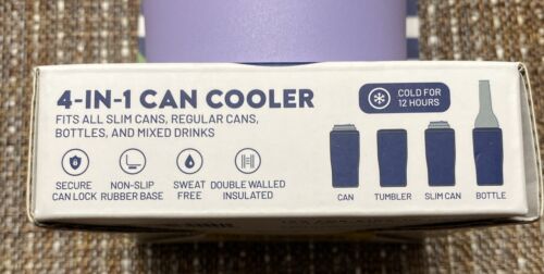 Can Cooler Life Is Good 4-in-1  Slim + Regular Cans Bottles Mixed Drinks Cool!!
