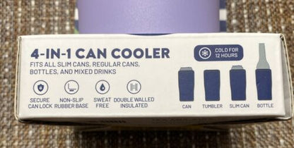 Can Cooler Life Is Good 4-in-1  Slim + Regular Cans Bottles Mixed Drinks Cool!!