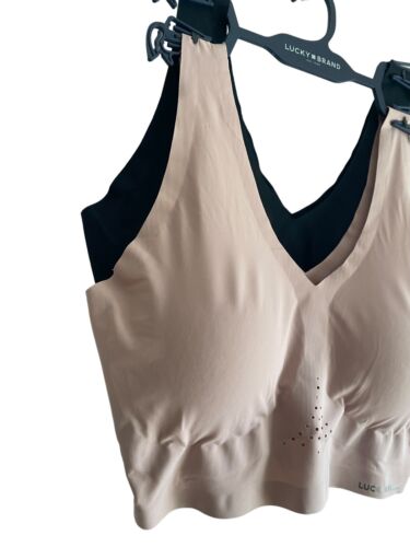Lucky Brand Set of 2 Seamless Laser Cut Bras LVD19052 Sze L~ Perforated~CUTE!