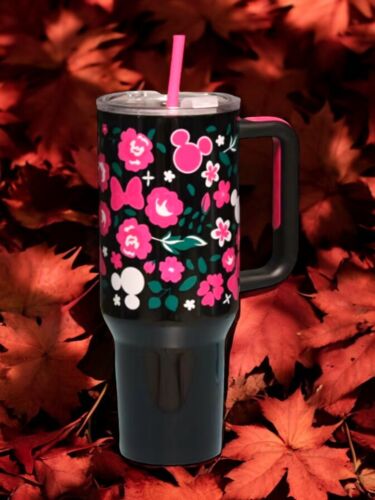 Disney Minnie Mouse 40 Oz. Drink Tumbler With Straw New