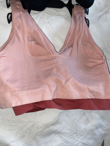 Delta Burke 3-Pack Seamless Bras Size 2X Soft Comfort Lounge Removable Pads NEW